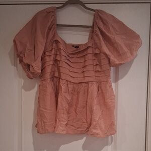 Torrid Blush Ruffled Blouse